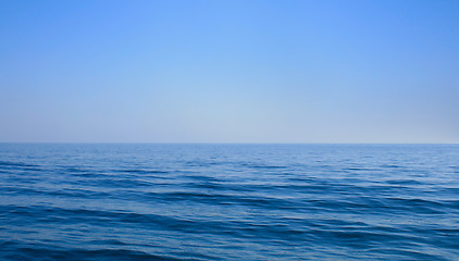 Image showing Endless sea and endless blue sky