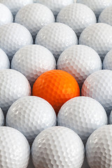 Image showing White golf balls 