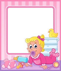 Image showing Baby theme frame 2