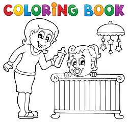 Image showing Coloring book baby theme image 1