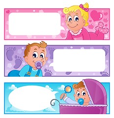 Image showing Baby theme banners collection 1