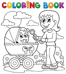 Image showing Coloring book baby theme image 2