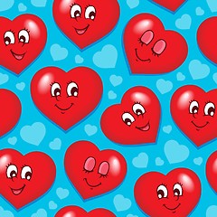 Image showing Seamless background with hearts 7