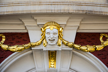 Image showing A face with a theatrical mask