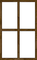 Image showing Isolated Window Frame 4W Contour 2L