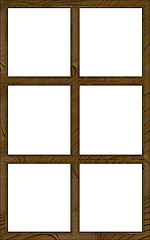 Image showing Isolated Window Frame 6W Contour 2L