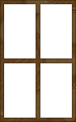 Image showing Isolated Window Frame 4W Contour