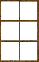 Image showing Isolated Window Frame 6N Flat