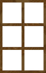 Image showing Isolated Window Frame 6W Flat