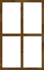 Image showing Isolated Window Frame 4W Flat