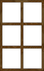 Image showing Isolated Window Frame 6W Contour