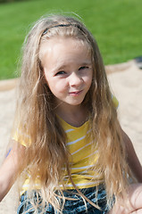 Image showing Beautiful little girlwith long hair