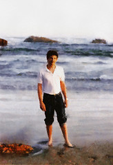 Image showing Young Man at Sea Painting