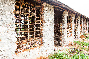 Image showing Building house in Africa