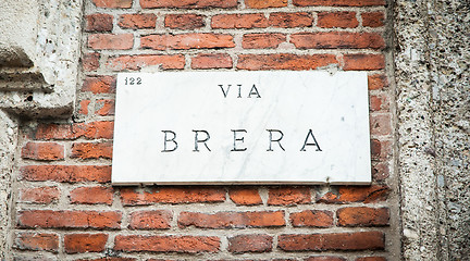 Image showing Brera street
