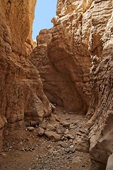 Image showing Narrow desert canyon