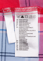 Image showing macro of clothing label