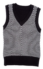 Image showing Black warm vest with a simple pattern