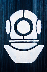Image showing The sign, a symbol of industrial diver