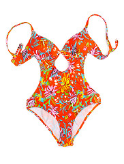 Image showing Colorful fused female swimsuit.