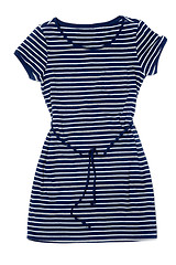 Image showing Fashionable women's striped dress.