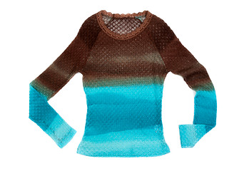 Image showing Women's knitted striped sweater