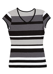 Image showing Fashionable women's striped blouse