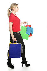 Image showing Happy woman shopper