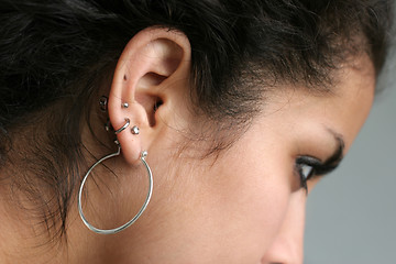 Image showing Ear piercing