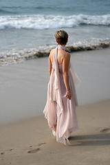 Image showing Woman on the beach