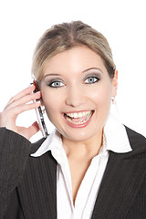 Image showing Excited businesswoman