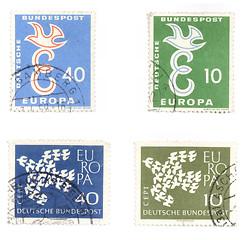 Image showing Peace post stamps from Germany