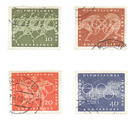 Image showing German old stamps - olympic games