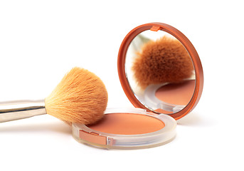 Image showing Make-up Powder in Box with Mirror