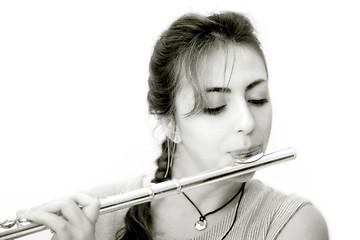 Image showing Beautiful Flutist (horizontal)