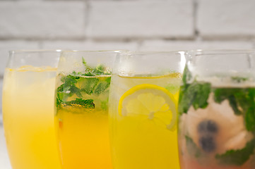 Image showing selection of fruits long drinks