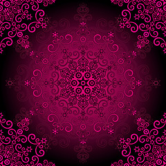Image showing Seamless purple vintage pattern