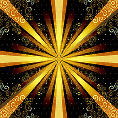 Image showing Vintage seamless pattern with rays