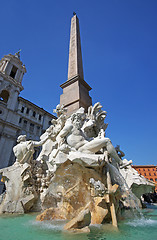 Image showing Piazza Navona fountain