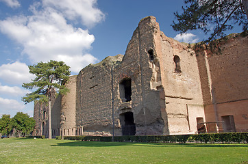 Image showing The Baths of Caracalla ruins