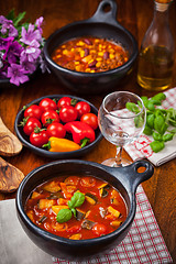 Image showing Vegetables soups on the table