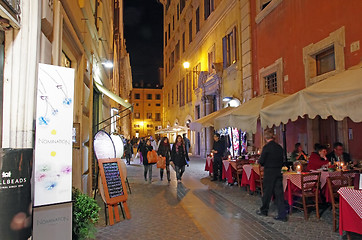 Image showing Night on Rome streets