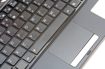 Image showing Netbook keyboard and mouse