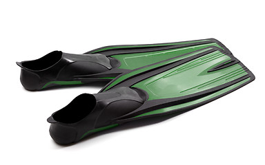 Image showing Green swim fins