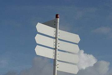 Image showing blank signpost