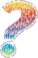 Image showing Question mark of colorful people