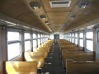 Image showing inside of carriage of electric train