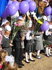 Image showing children on a holiday of the 1st september