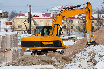 Image showing Construction of a new home. preparatory work