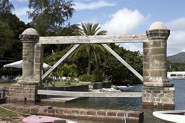 Image showing sail loft pillars